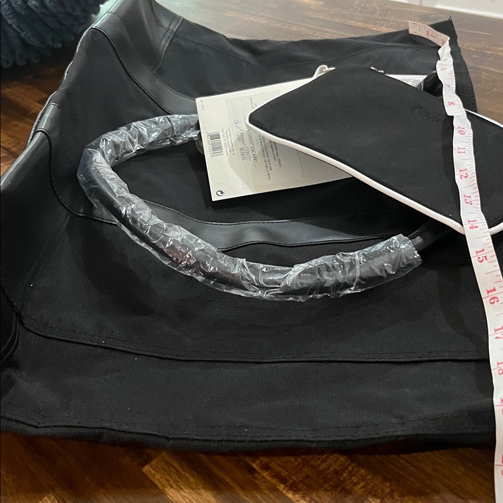 Calvin Klein Black  Tote with Faux Leather Trim - Picture 6 of 9